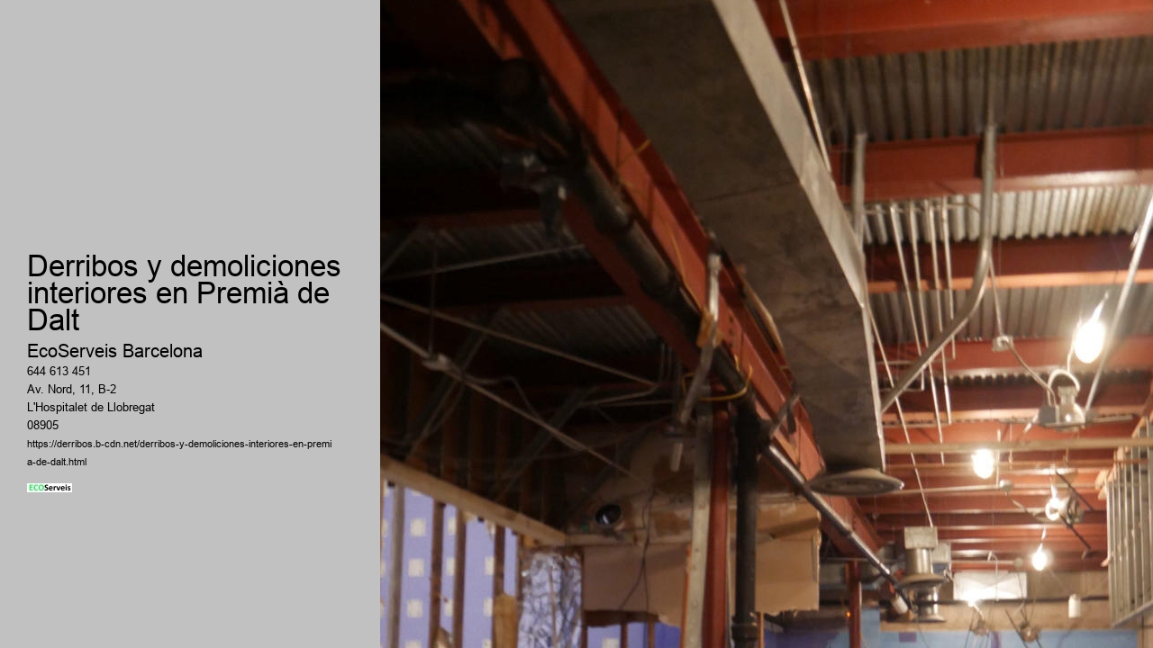 Derribos y demoliciones interiores en Premià de Dalt
