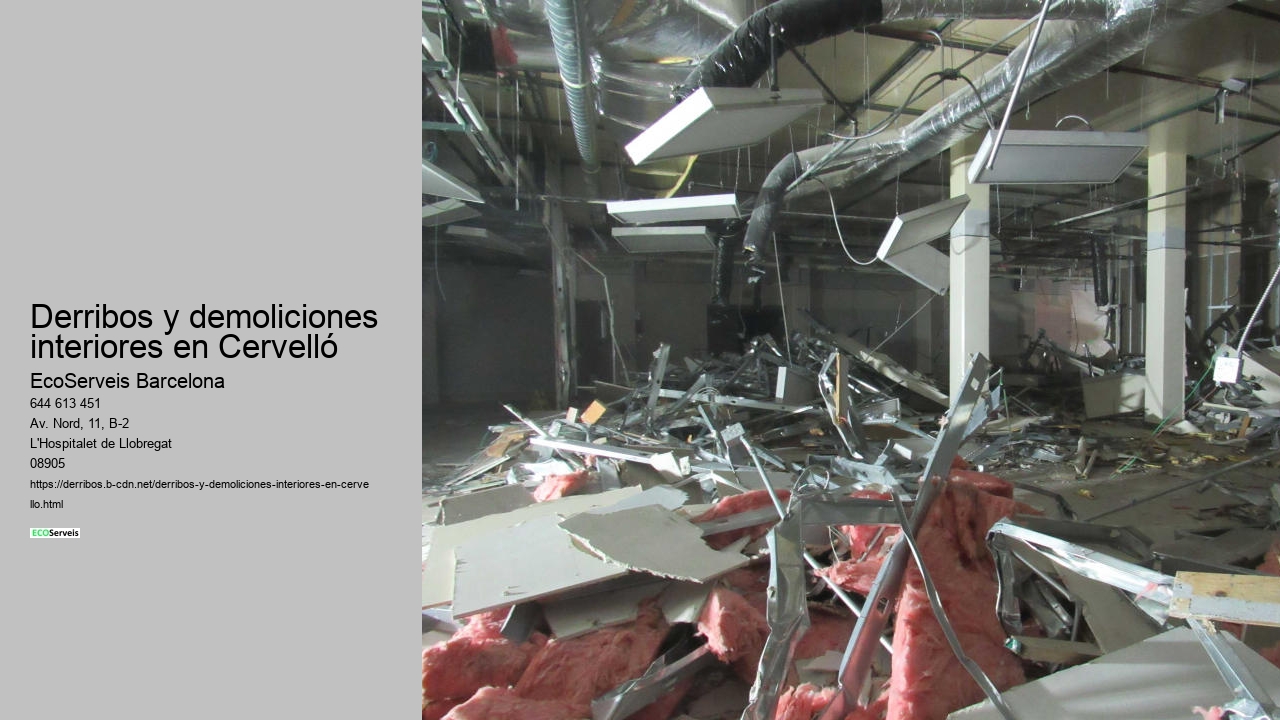Derribos y demoliciones interiores en Cervelló