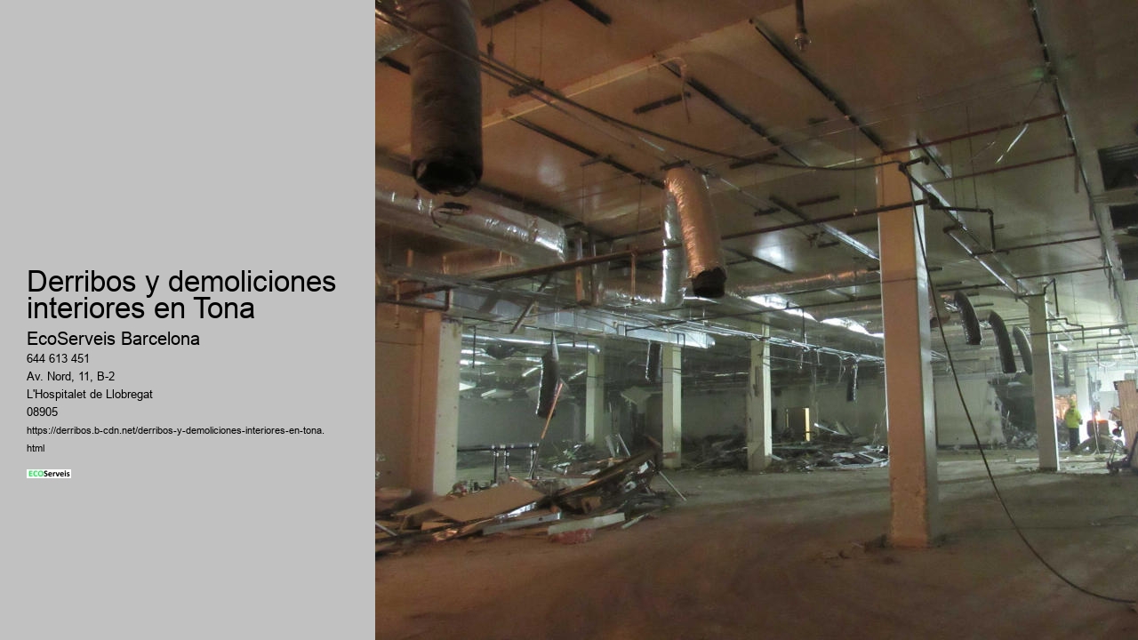 Derribos y demoliciones interiores en Tona