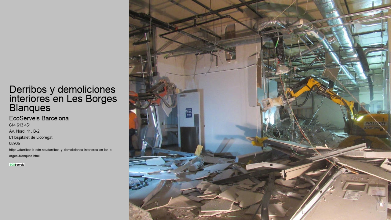 Derribos y demoliciones interiores en Les Borges Blanques
