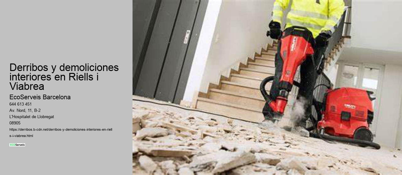 Derribos y demoliciones interiores en Riells i Viabrea