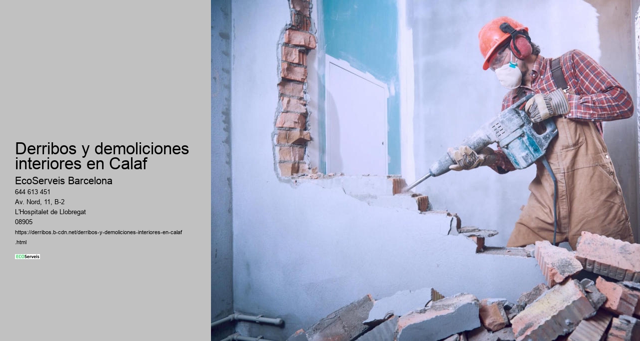 Derribos y demoliciones interiores en Calaf