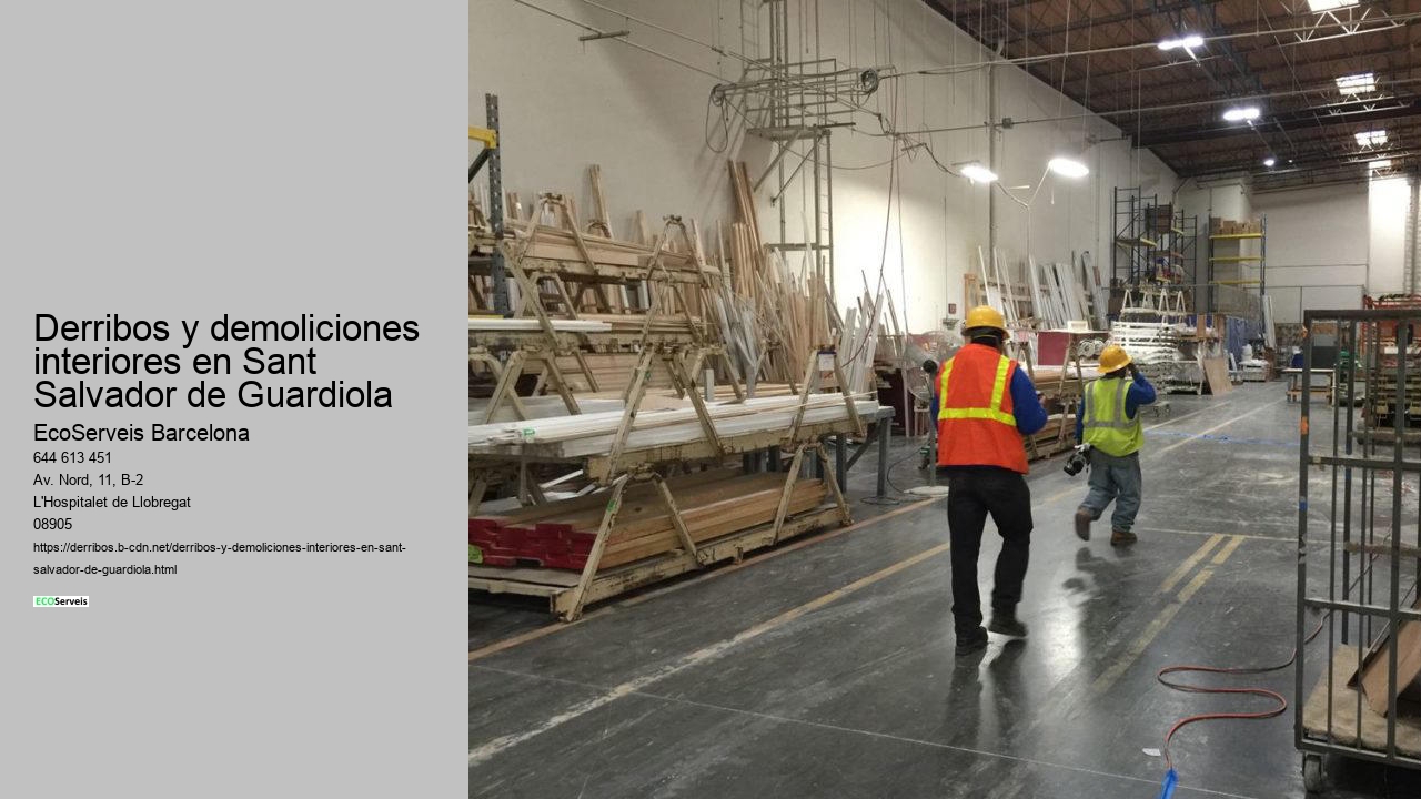 Derribos y demoliciones interiores en Sant Salvador de Guardiola