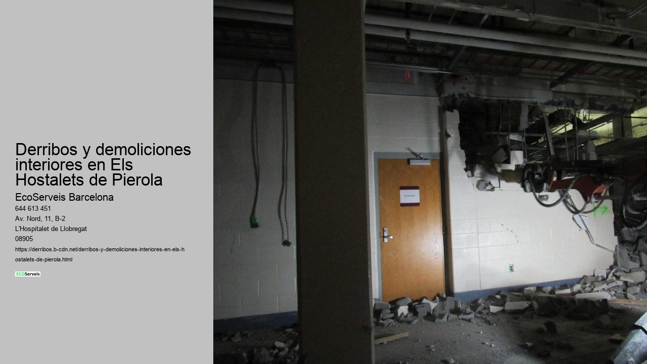 Derribos y demoliciones interiores en Els Hostalets de Pierola