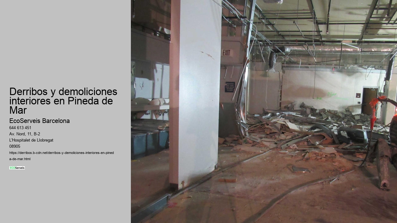 Derribos y demoliciones interiores en Pineda de Mar