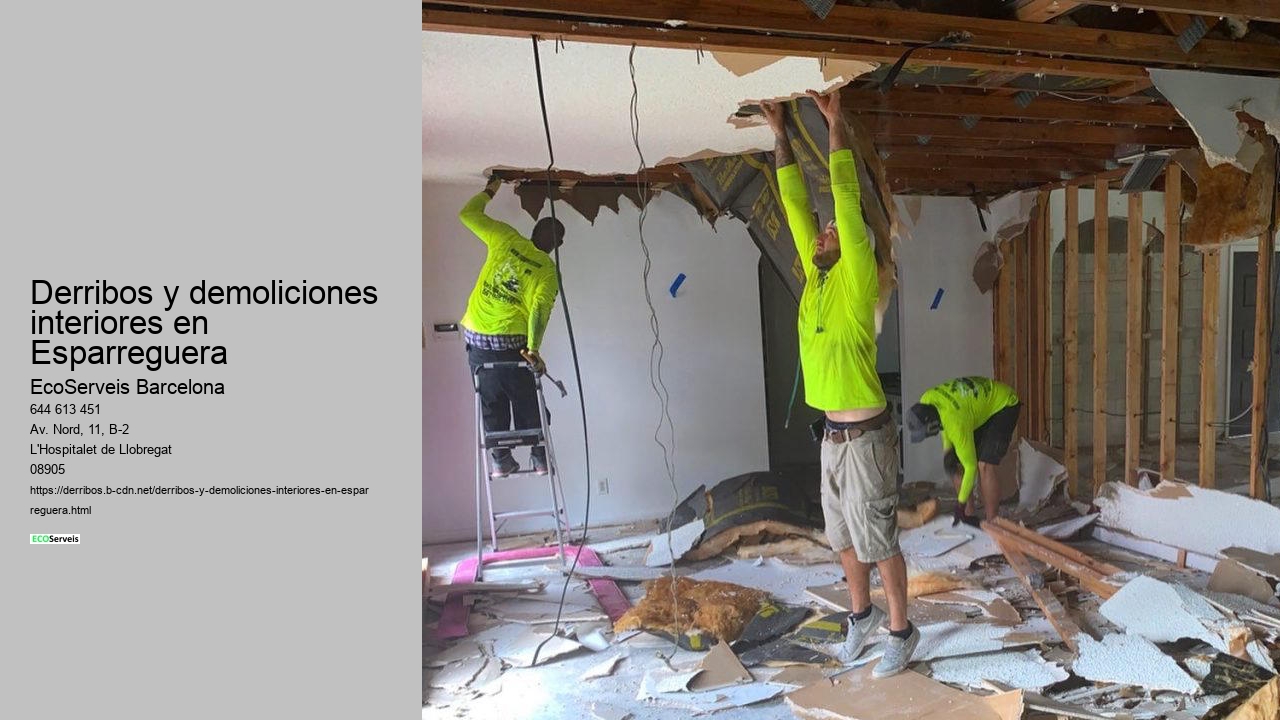 Derribos y demoliciones interiores en Esparreguera