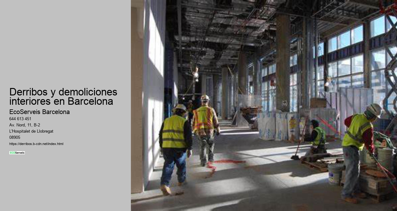 Derribos y demoliciones interiores en Barcelona
